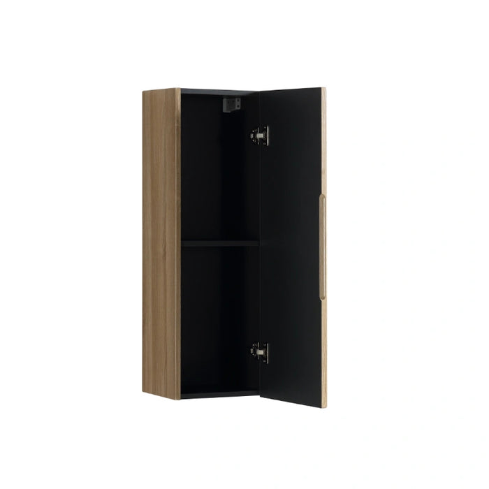 900mm Wall Mounted Tall Storage Cabinet - Country Oak
