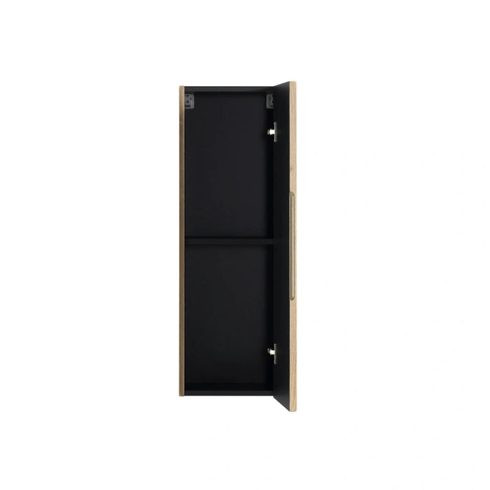 900mm Wall Mounted Tall Storage Cabinet - Country Oak