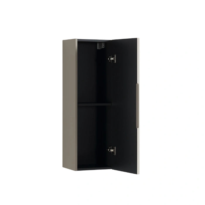 900mm Wall Mounted Tall Storage Cabinet - Soft Coffee