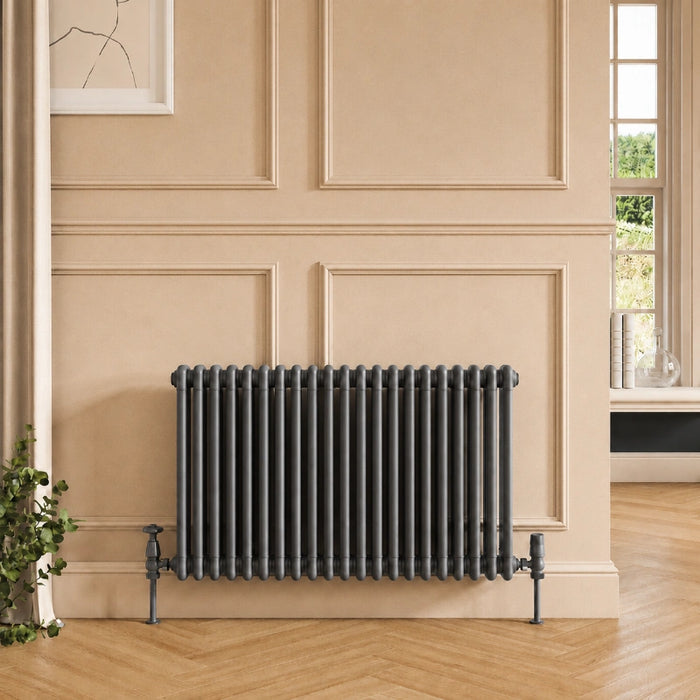 3 Column Horizontal Designer Radiator 600 x 830mm - Anthracite