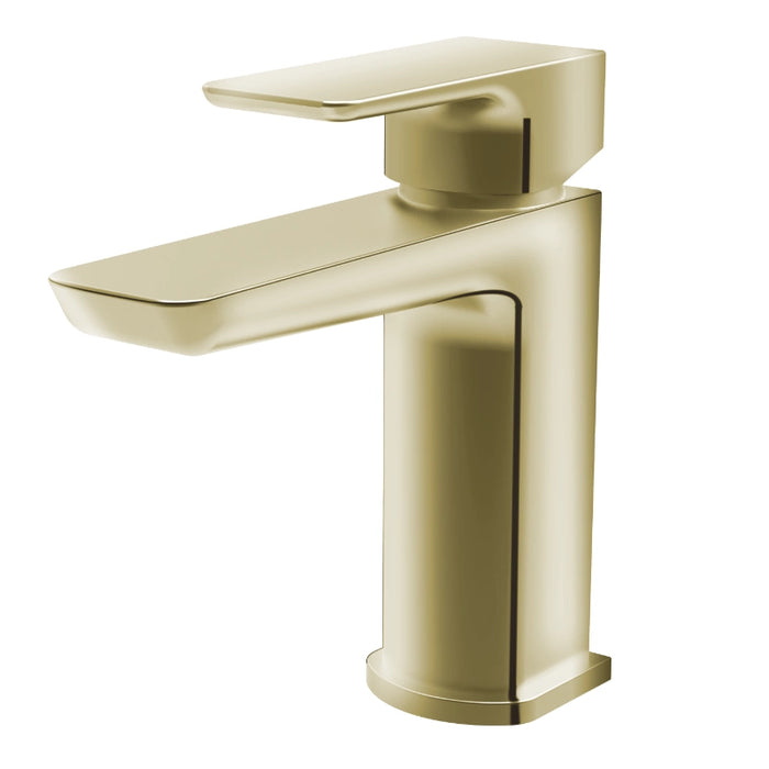 Capri Mono Basin Mixer Tap & Waste - Brushed Brass