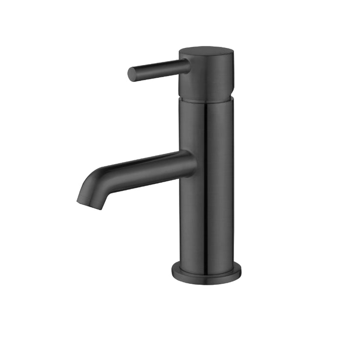 Pisa Round Basin Tap & Waste - Gun Metal