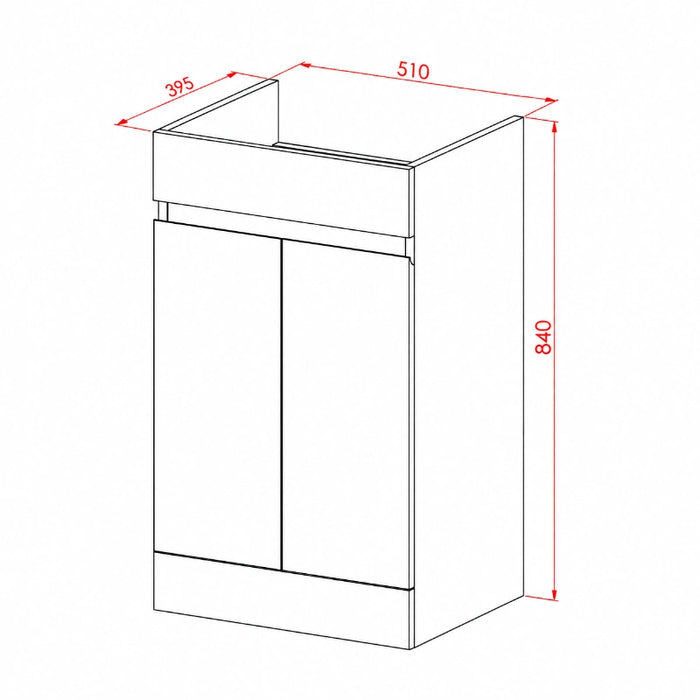 Catania 500mm Floor Standing Vanity Unit with Basin - Anthracite