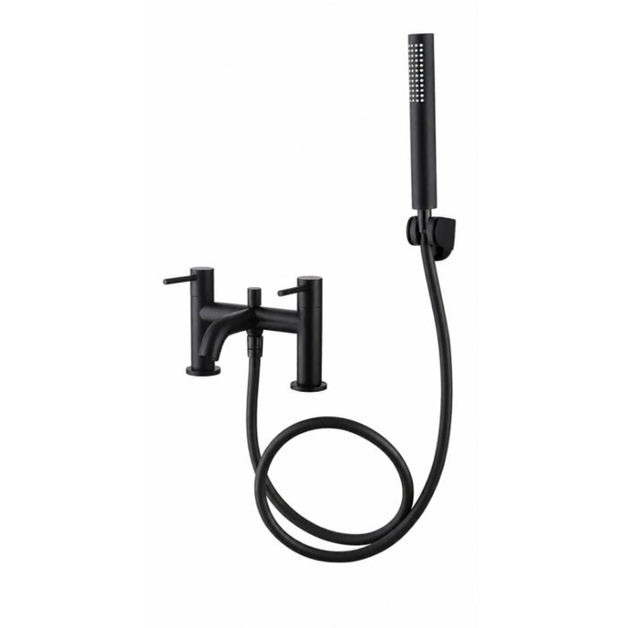 Pisa Bath Shower Mixer Tap with Shower Kit - Black