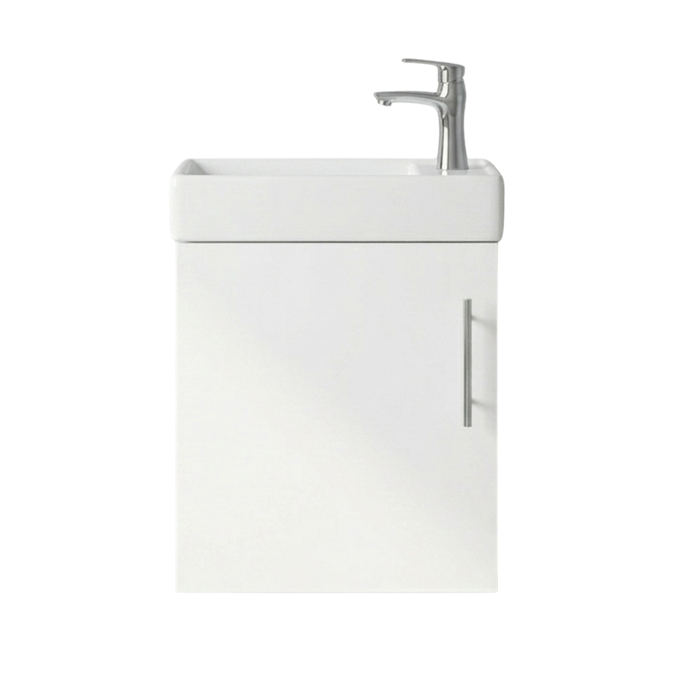 Flow 400mm Wall Hung Vanity Unit with Basin - White