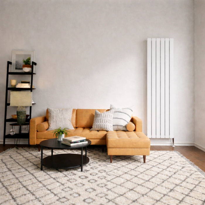 Cadiz Double White Vertical Radiator 1800x608mm
