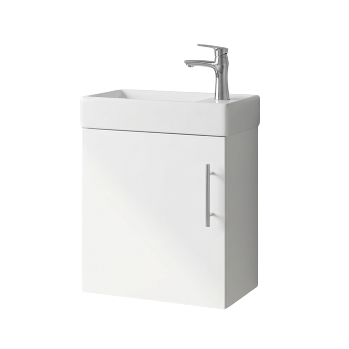 Flow 400mm Wall Hung Vanity Unit with Basin - White