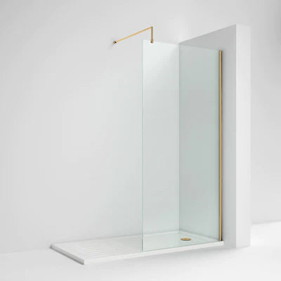 1200mm Brushed BRass Wet Room Enclosure