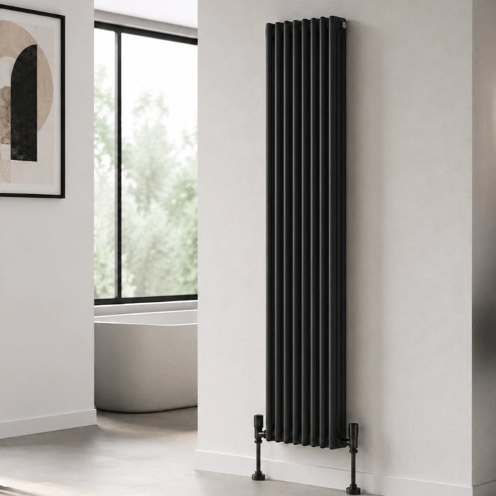 3 Column Vertical Anthracite Radiator 1800x380mm