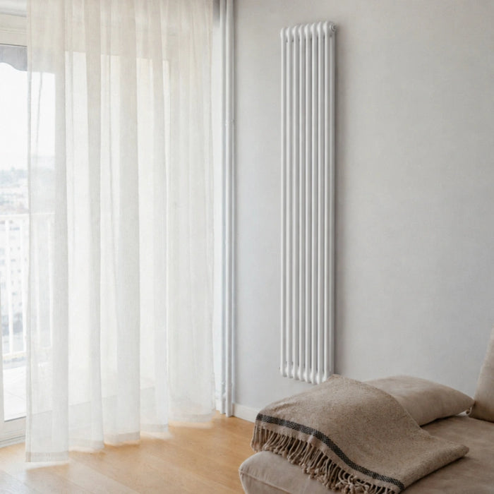 2 Column Vertical Radiator White 1800x380mm White