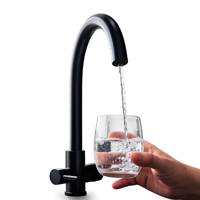 Triflow Round 3-in-1 Kitchen Tap - Black