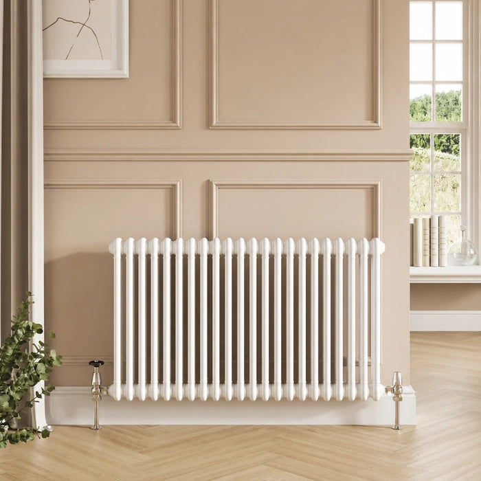 3 Column Horizontal Designer Radiator 600 x 830mm - White