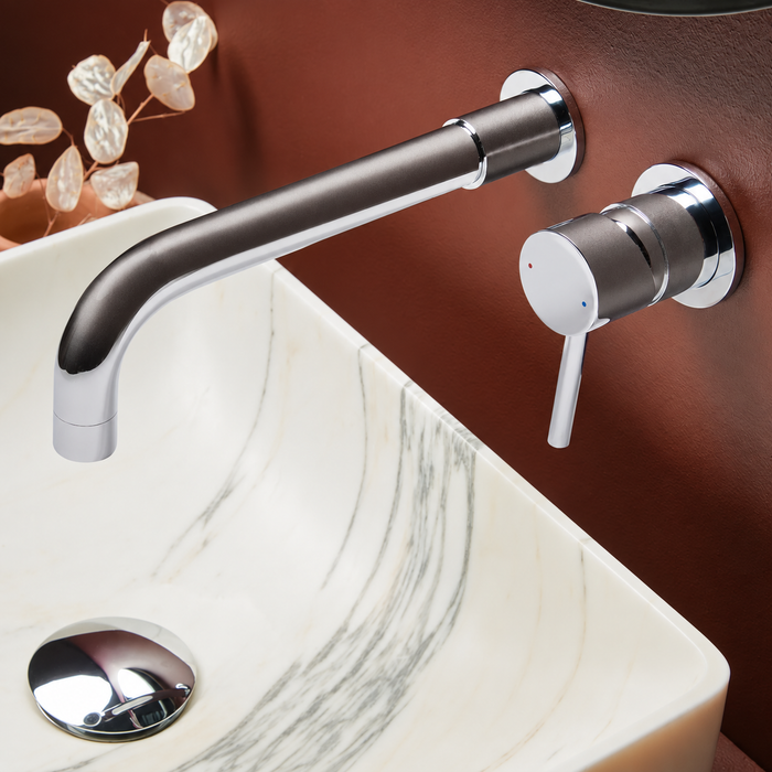 Pisa Wall Mounted Basin Tap - Chrome