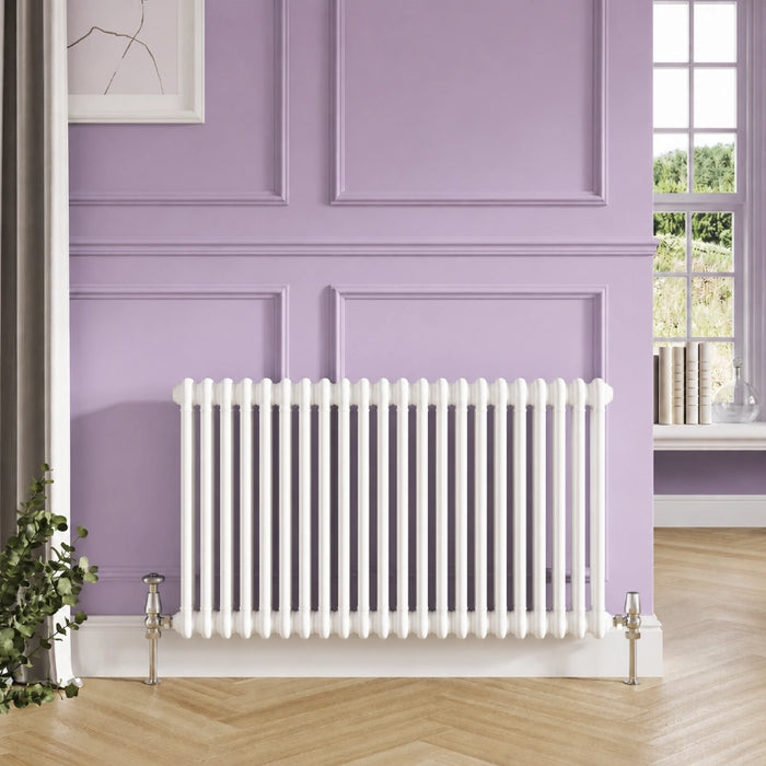 2 Column Horizontal Designer Radiator 600 x 650mm - White