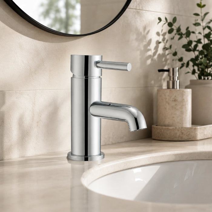 Pisa Round Basin Tap & Waste - Chrome