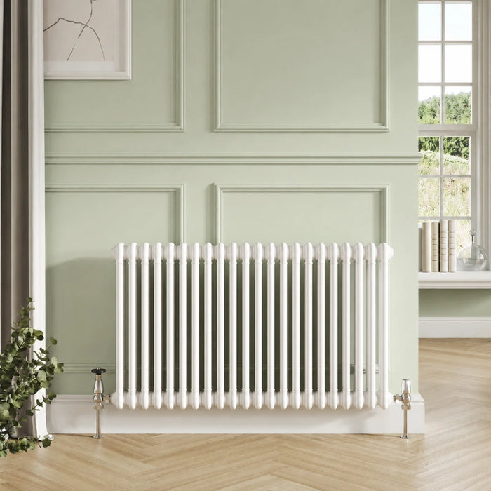 2 Column Horizontal Designer Radiator 600 x 1010mm - White