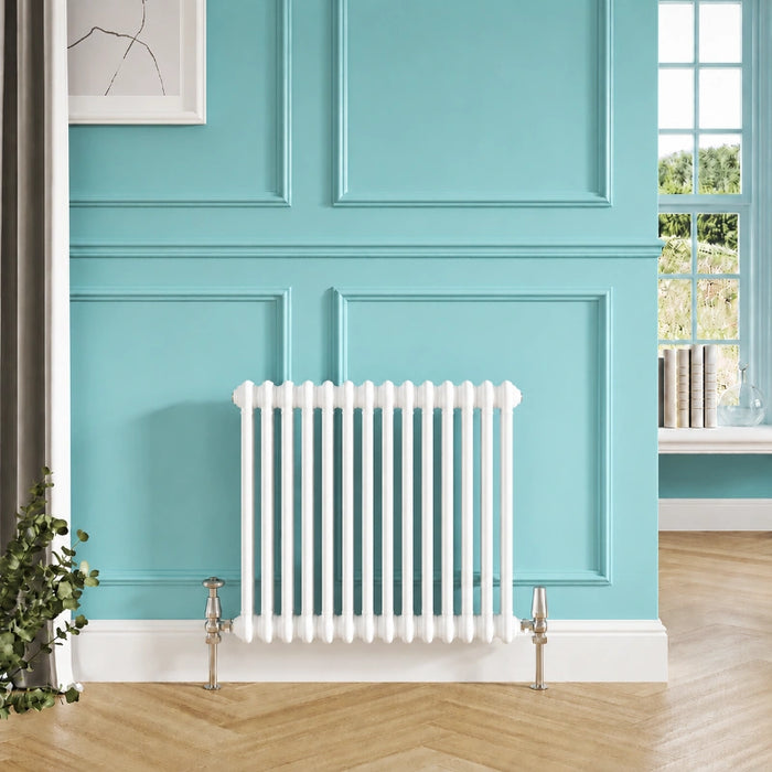 3 Column Horizontal Designer Radiator 600 x 650mm - White