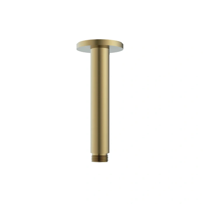 Ceiling Mounted Round Shower Arm - Brushed Brass