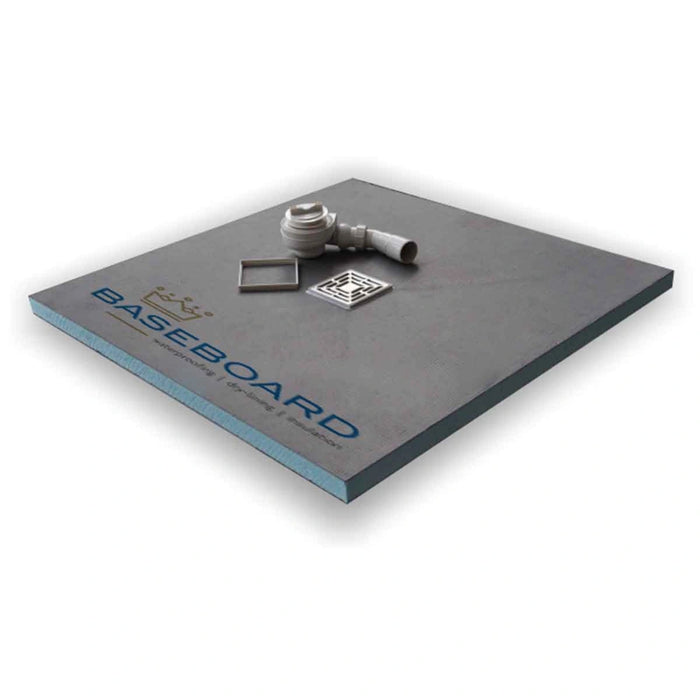 Low Profile 900 x 900 mm Square Walk-in Shower Tray - Grey