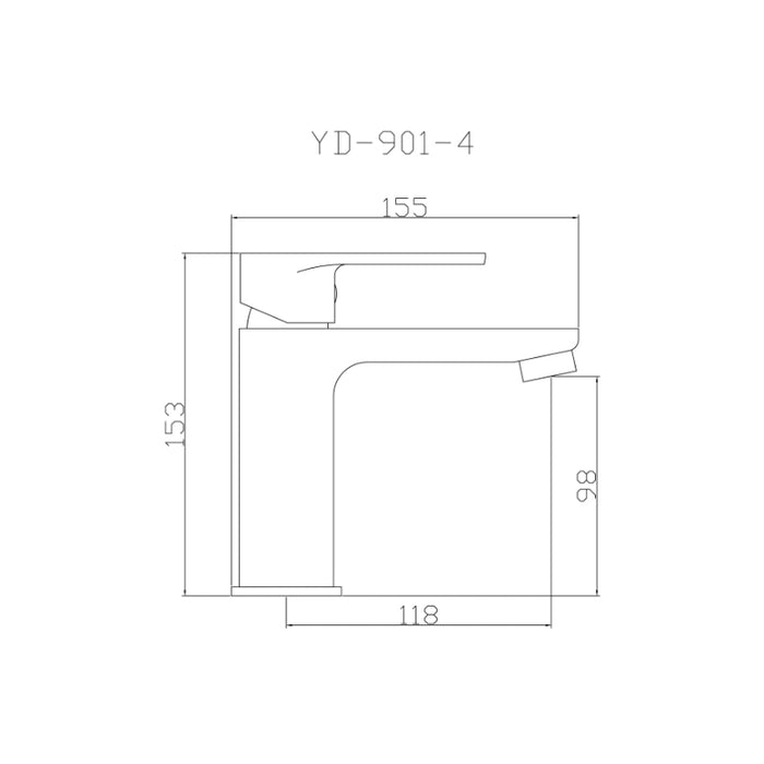 Como Lever Basin Tap - Chrome