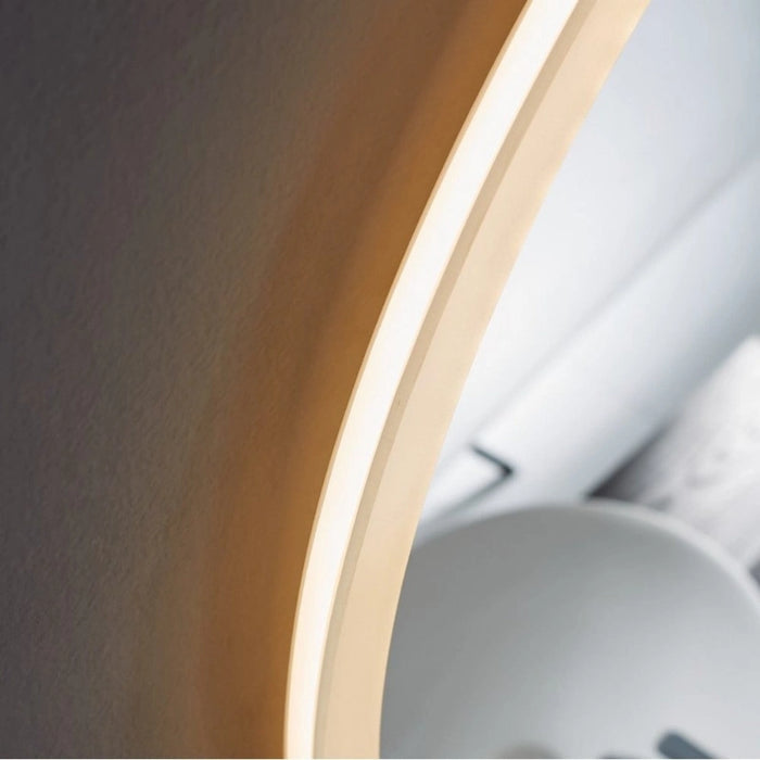 Siena Round Wall Mounted Mirror with Demister 800mm - White