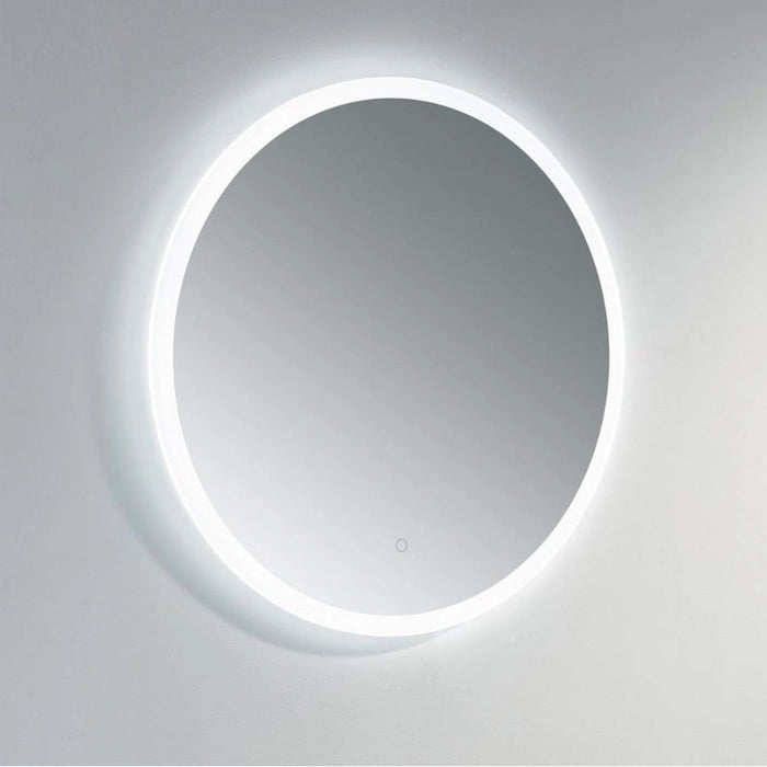 Siena Round Wall Mounted Mirror with Demister 800mm - White
