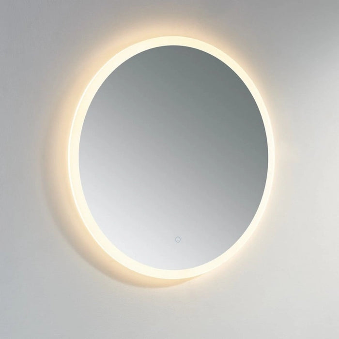 Siena Round Wall Mounted Mirror with Demister 800mm - White