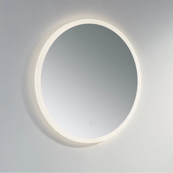 Siena Round Wall Mounted Mirror with Demister 800mm - White