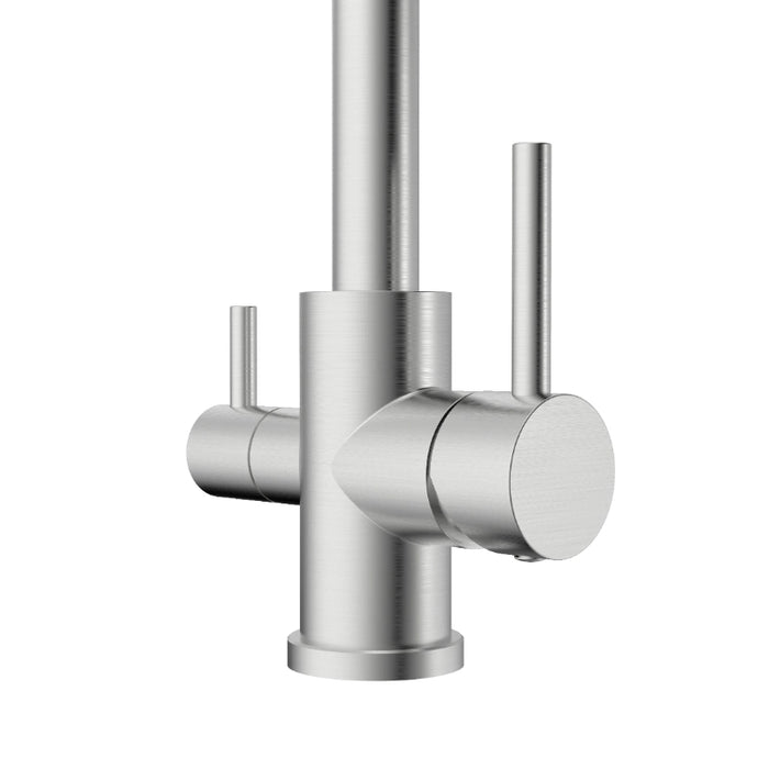 Triflow Round 3-in-1 Kitchen Tap - Brushed Steel