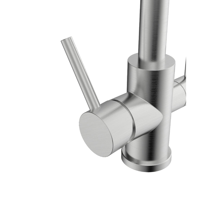 Triflow Round 3-in-1 Kitchen Tap - Brushed Steel