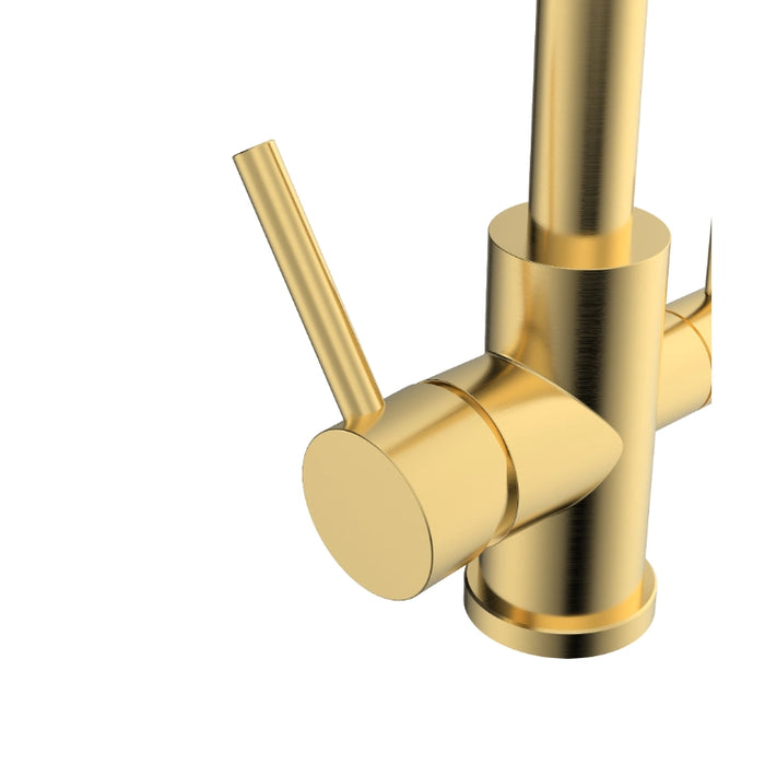 Triflow Round 3-in-1 Kitchen Tap - Brushed Brass