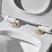 Toilet seat hinge covers brushed brass
