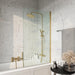 bath screen brushed brass