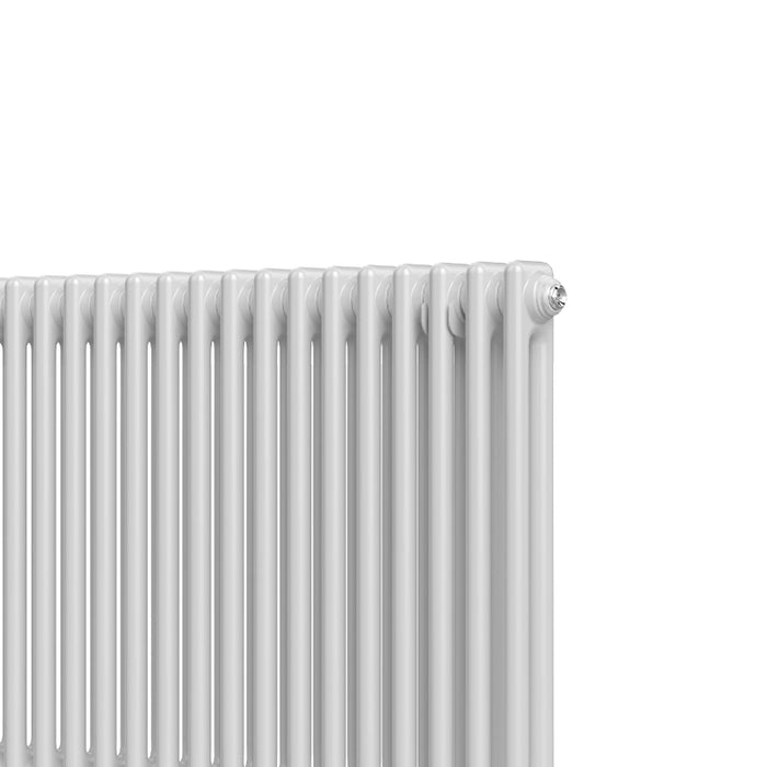 2 Column Horizontal Designer Radiator 600 x 1010mm - White