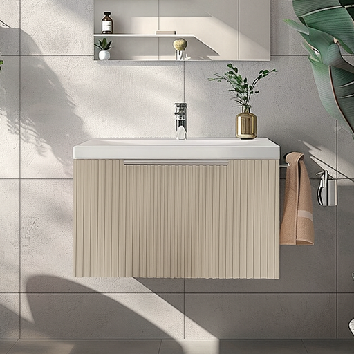 Wall hung Vanity unit in Cashmere