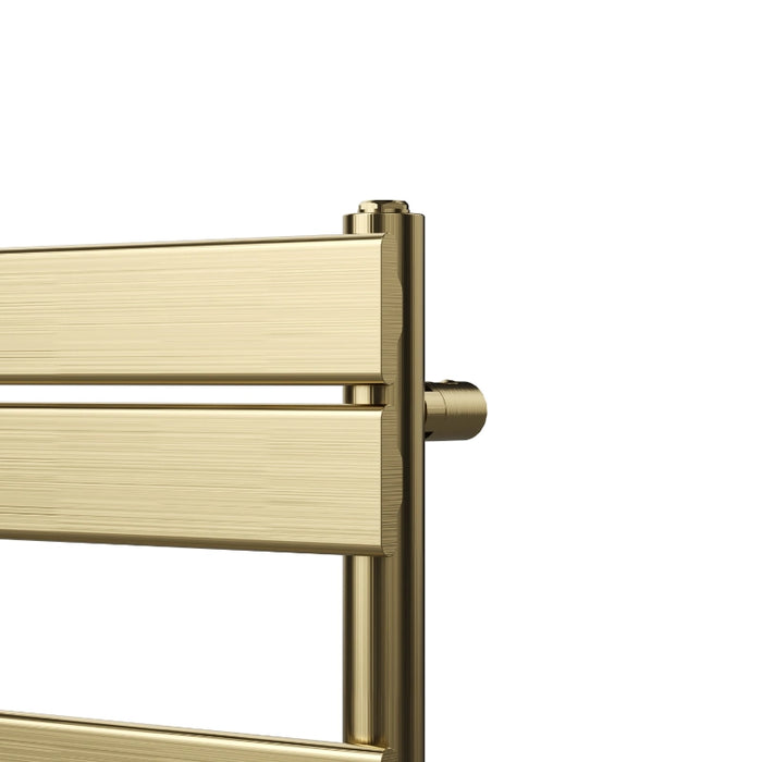 Palma Flat Heated Towel Rail 500 x 1200mm - Brushed Brass