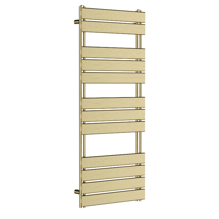 Palma Flat Heated Towel Rail 500 x 1200mm - Brushed Brass