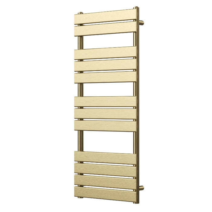 Palma Flat Heated Towel Rail 500 x 1200mm - Brushed Brass