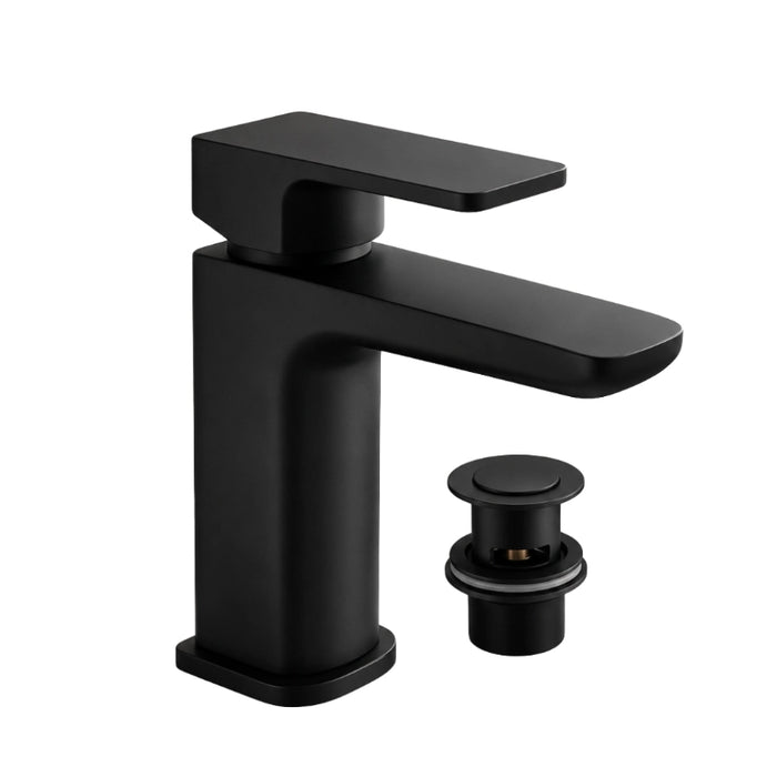 Capri Mono Basin Mixer Tap & Waste - Black