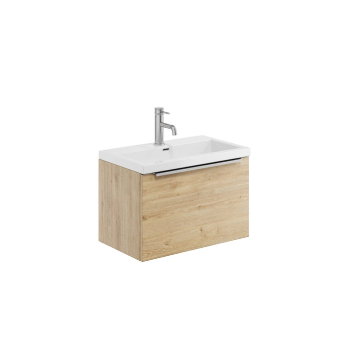 Dax 600mm Wall Hung Bathroom Cabinet with Basin - Oak
