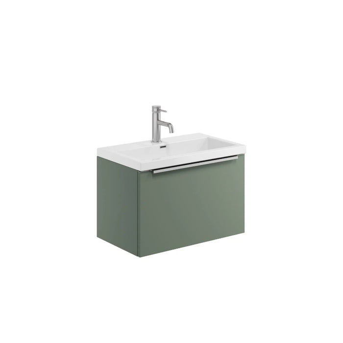 Dax 600mm Wall Hung Bathroom Cabinet with Basin - Green