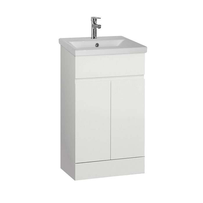 Catania 500mm Floor Standing Vanity Unit with Basin - White