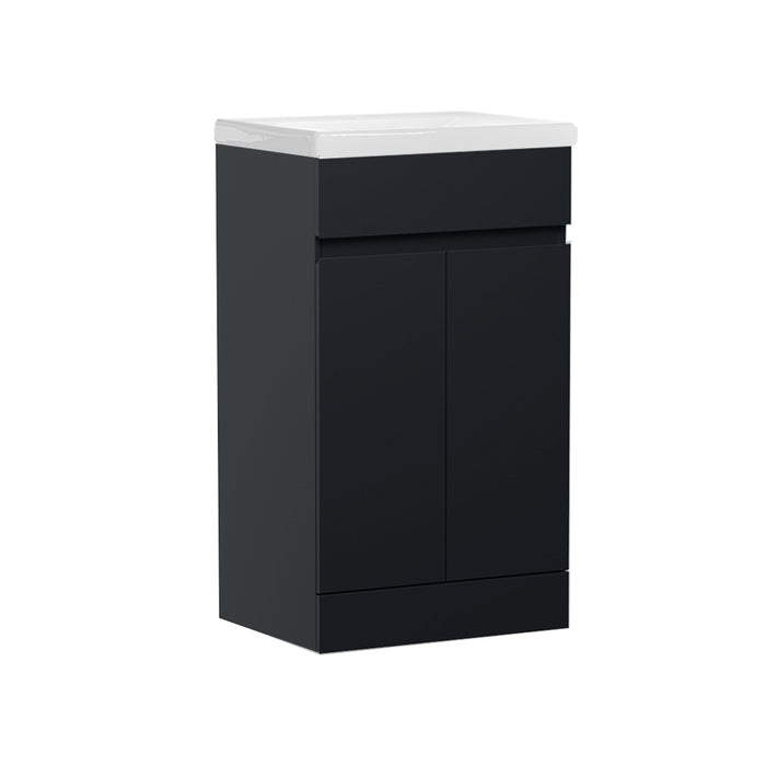 Catania Black Vanity Unit  - 500mm Floorstanding