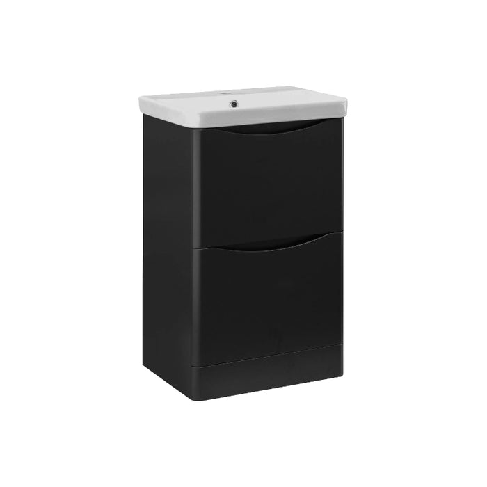 Rimini 500mm 2 Drawer Floorstanding Vanity Unit with Basin - Anthracite