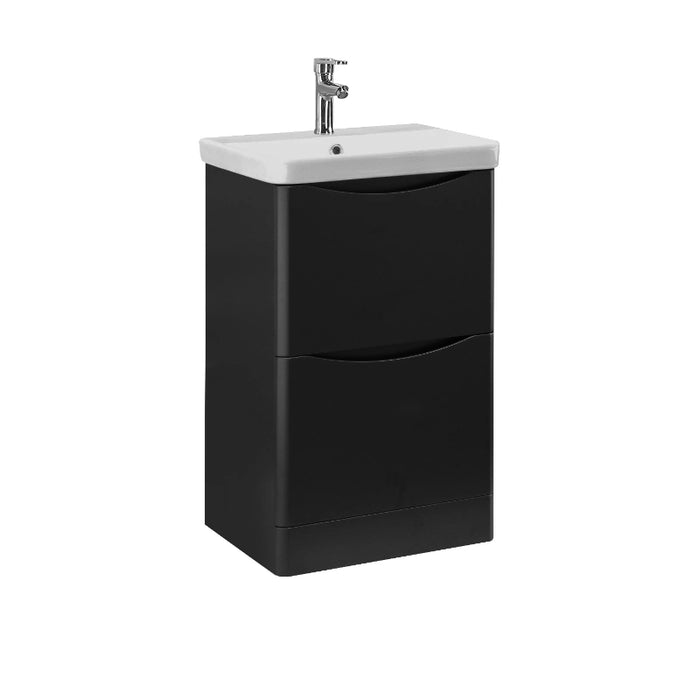 Rimini 500mm 2 Drawer Floorstanding Vanity Unit with Basin - Anthracite