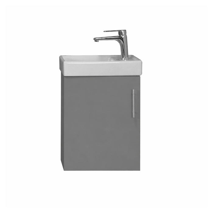 Flow 400mm Wall Hung Vanity Unit with Basin - Matt Stone Grey