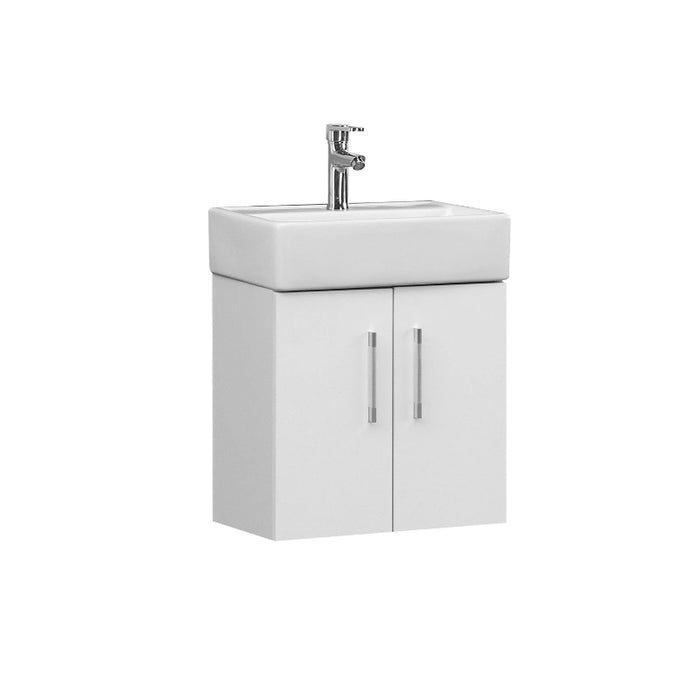 Elba 420mm Wall Hung Vanity Unit with Basin - Gloss White