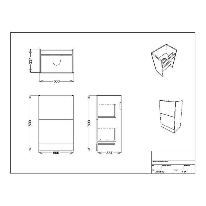 Dax 600mm Floor Standing Bathroom Vanity Unit with Basin - Oak