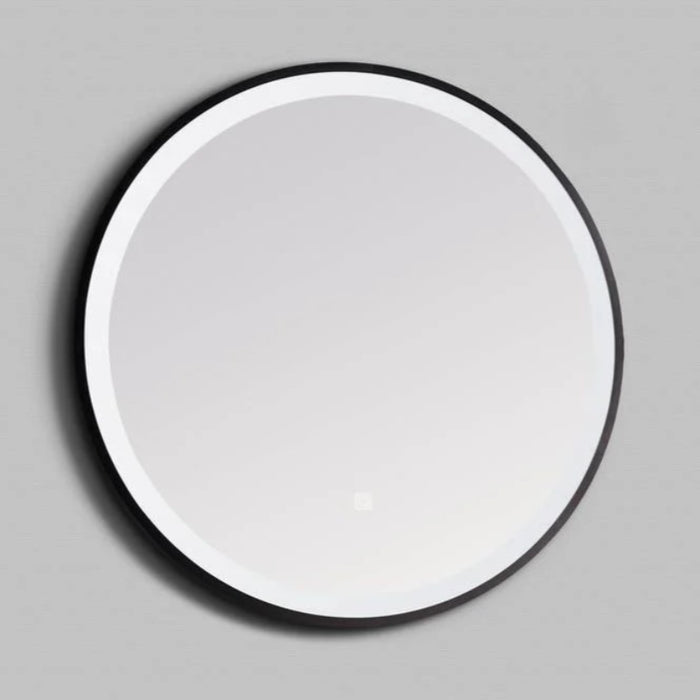 Pesaro 600mm Round Black Mirror with Touch Sensor & Demister