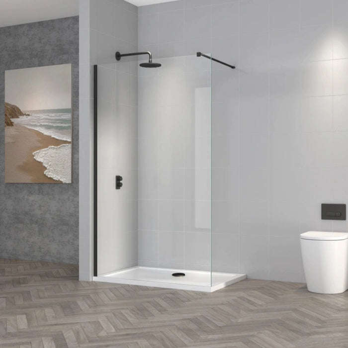 1000mm Black Wet Room Screen